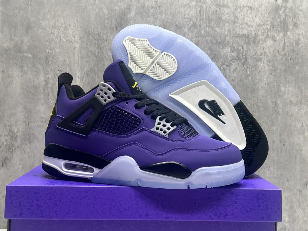 Air Jordan 4 Retro “Lakers” Purple & Gold Sneakers