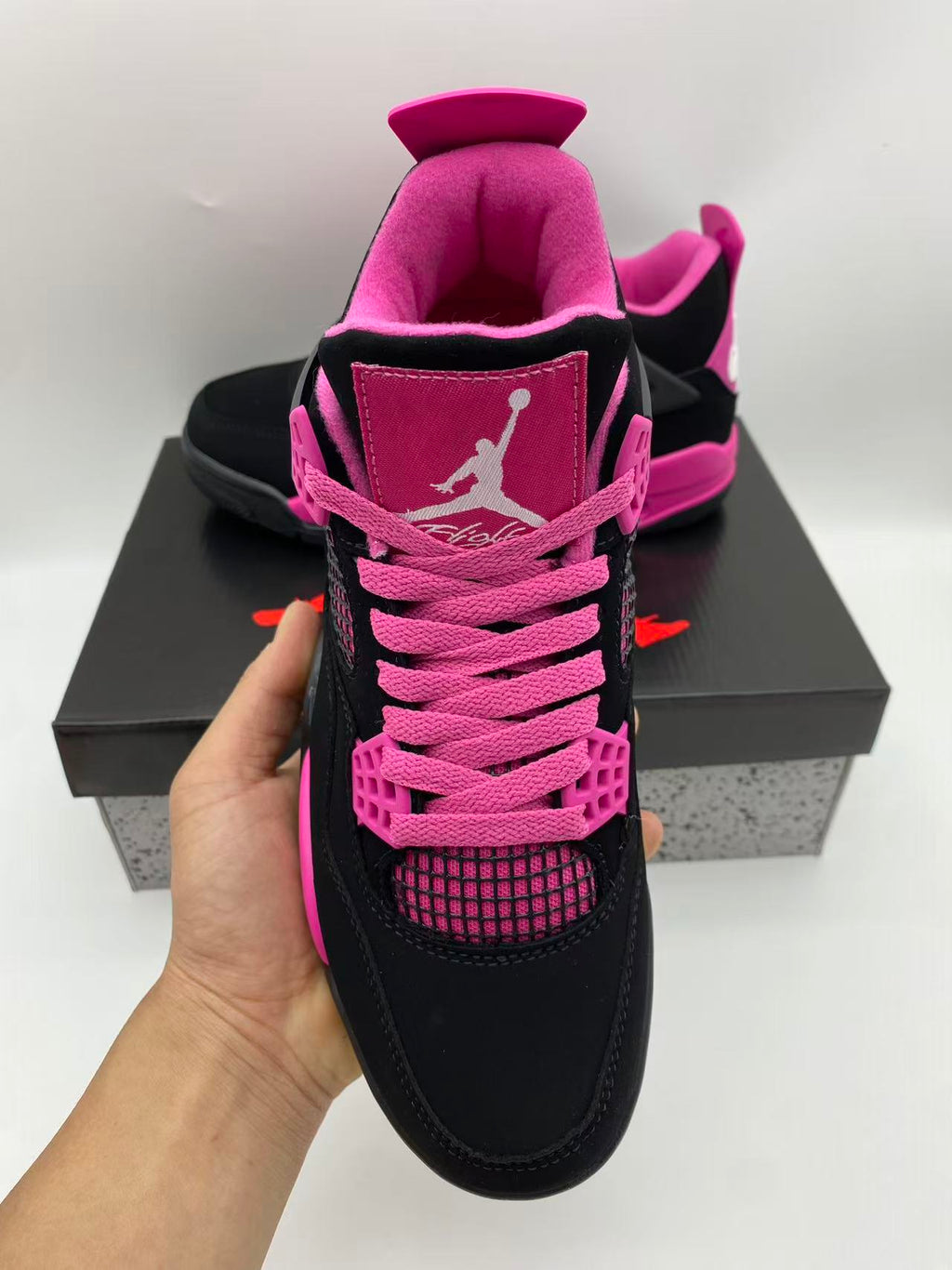 Air Jordan 4 Sneakers – Black Rose