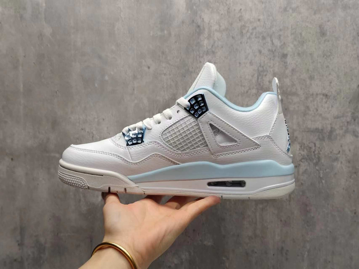 Air Jordan 4 Blue Lace Tab Sneakers