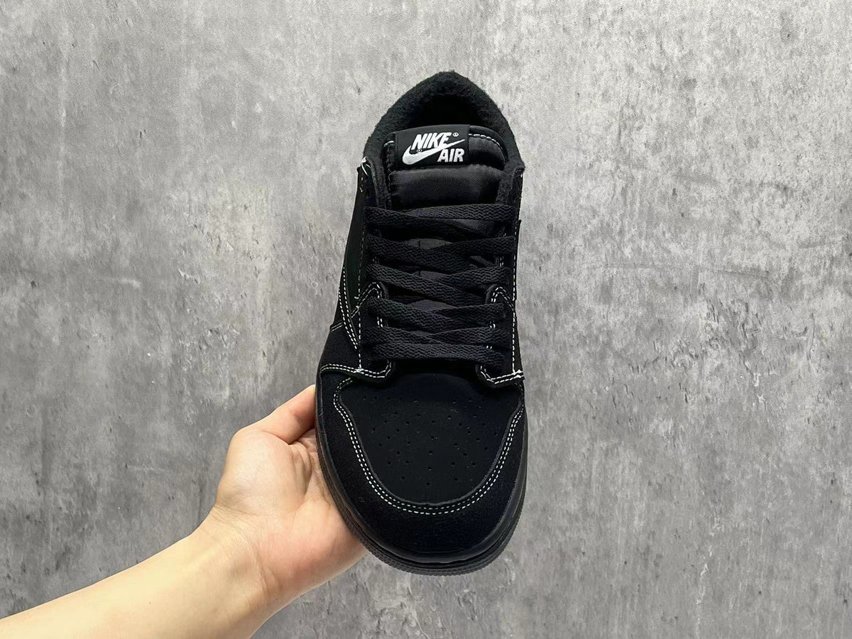 Travis Scott x Air Jordan 1 Low OG SP Black Phantom Reverse Swoosh Sneakers