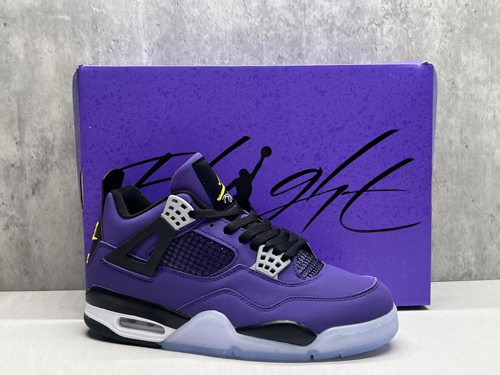 Air Jordan 4 Retro “Lakers” Purple & Gold Sneakers