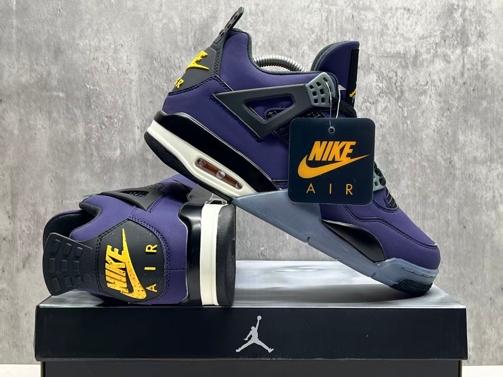 Air Jordan 4 “Lakers” Purple & Gold Sneakers