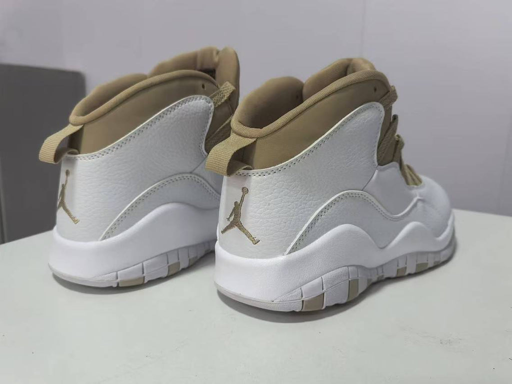 Air Jordan 10 Sneakers – White & Brown