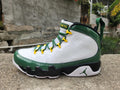 Air Jordan 9 White & Green Sneakers