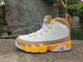 Air Jordan 9 White & Ochre Sneakers