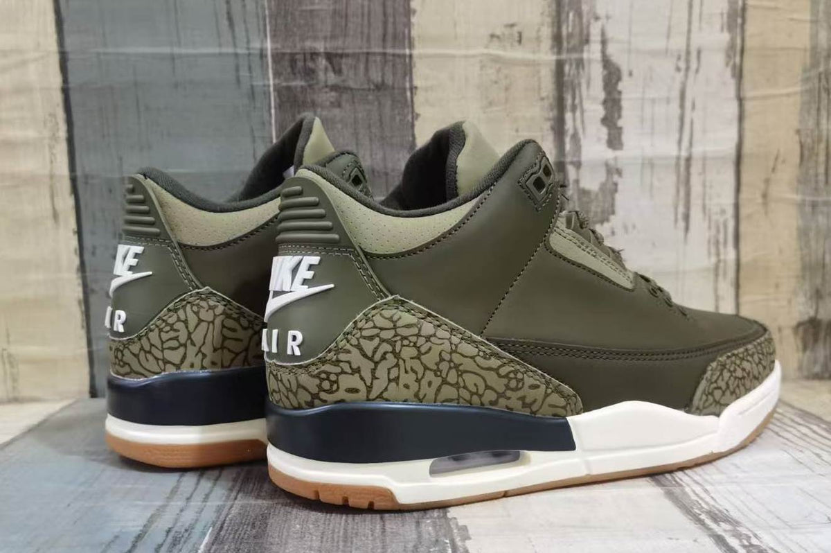 Air Jordan 3 Retro Men's Sneakers - Medium Olive