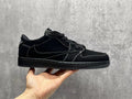 Travis Scott x Air Jordan 1 Low OG SP Black Phantom Reverse Swoosh Sneakers