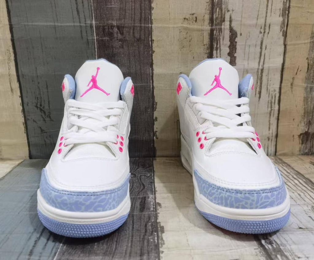 Air Jordan 3 Retro Men's Sneakers - Off-White/Pink/Red