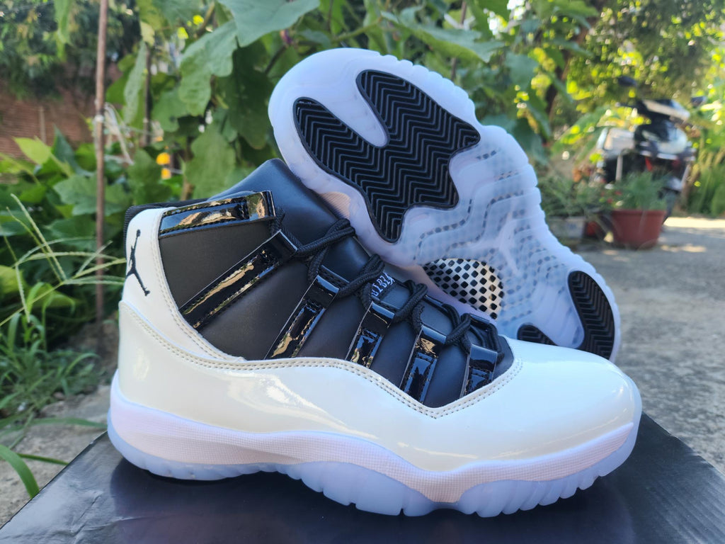 Air Jordan 11 White & Black Sneakers