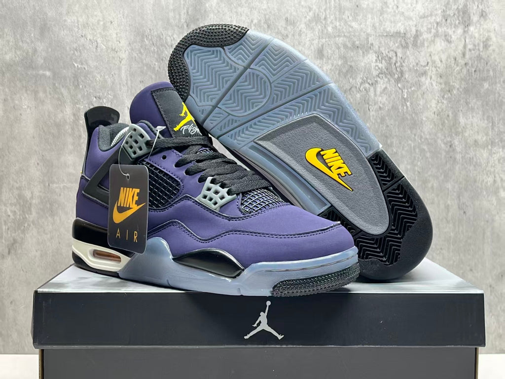 Air Jordan 4 “Lakers” Purple & Gold Sneakers