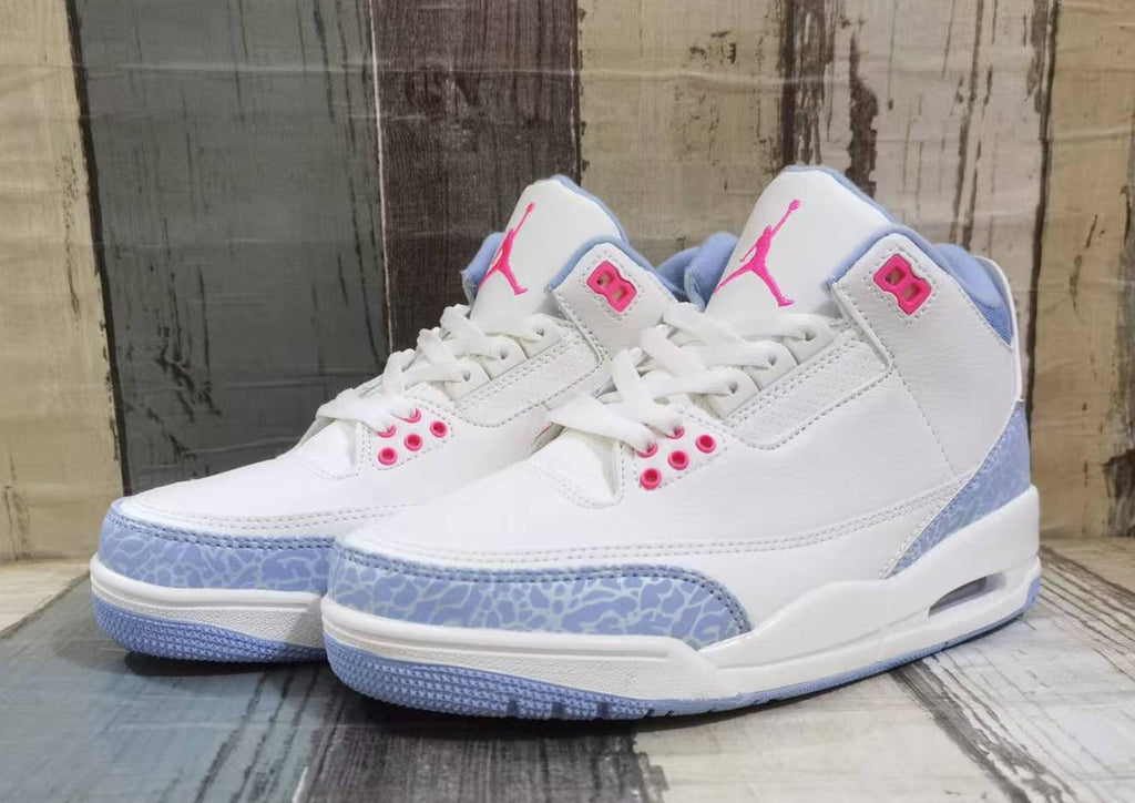 Air Jordan 3 Retro Men's Sneakers - Off-White/Pink/Red