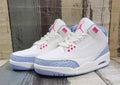 Air Jordan 3 Retro Men's Sneakers - Off-White/Pink/Red