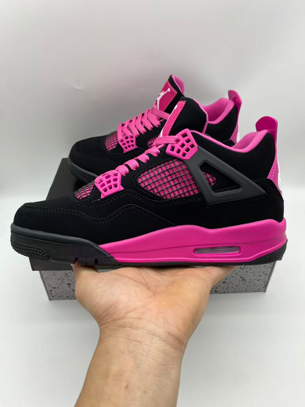 Air Jordan 4 Sneakers – Black Rose