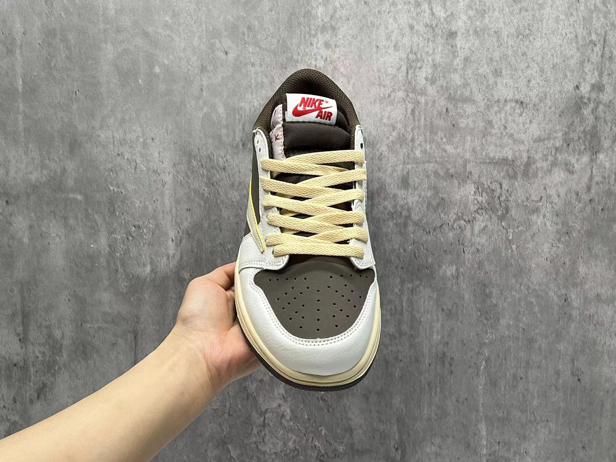 Travis Scott x Air Jordan 1 Low OG SP – White & Brown Reverse Swoosh