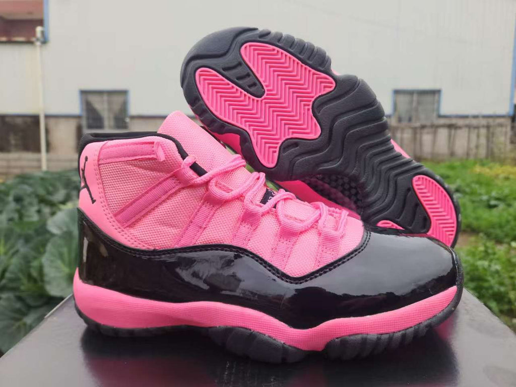Air Jordan 11 Retro Sneakers – Black & Pink