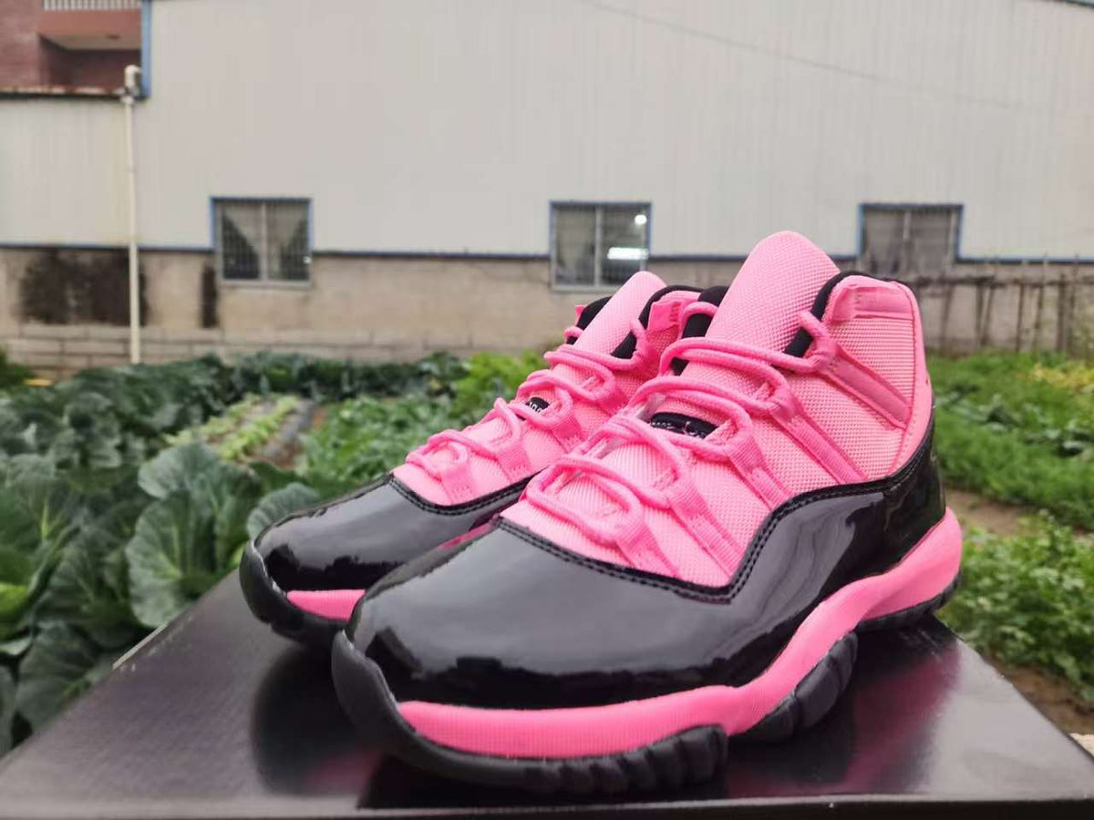 Air Jordan 11 Retro Sneakers – Black & Pink