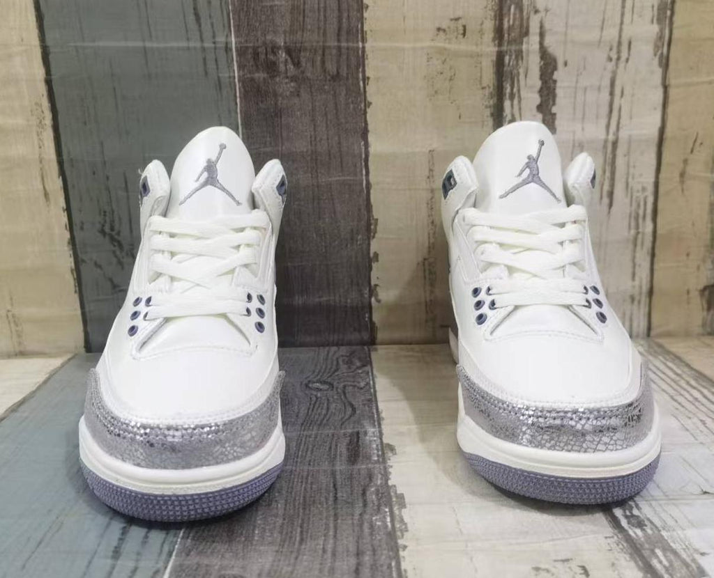 Air Jordan 3 Retro Men's Sneakers - Beige/Silver