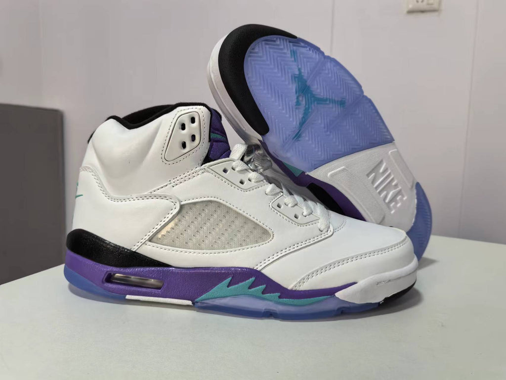 Air Jordan 5 Sneakers – White Grape