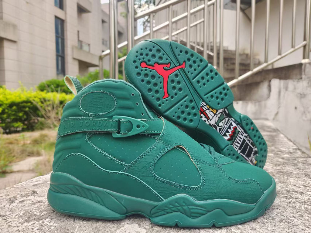 Air Jordan 8 Dark Green Sneakers – New Colorway