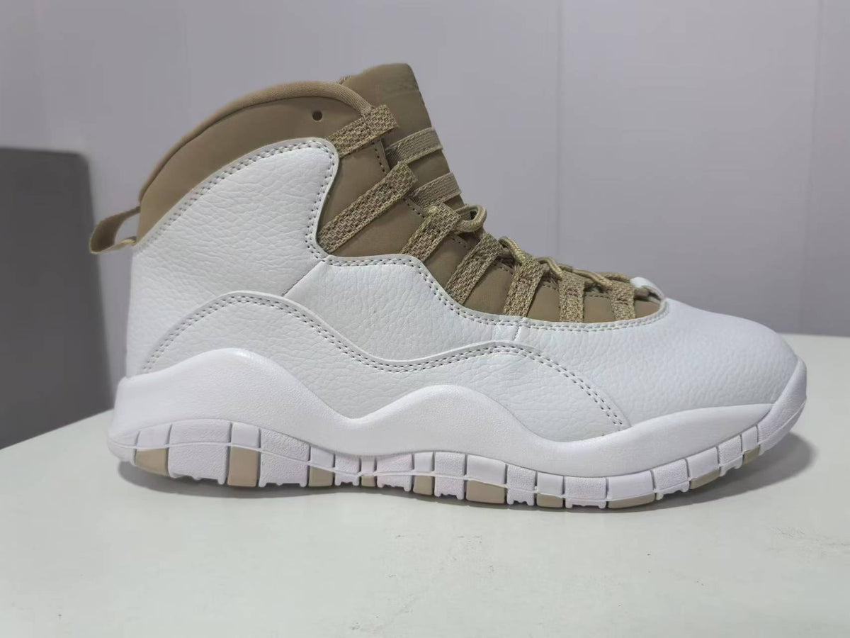 Air Jordan 10 Sneakers – White & Brown