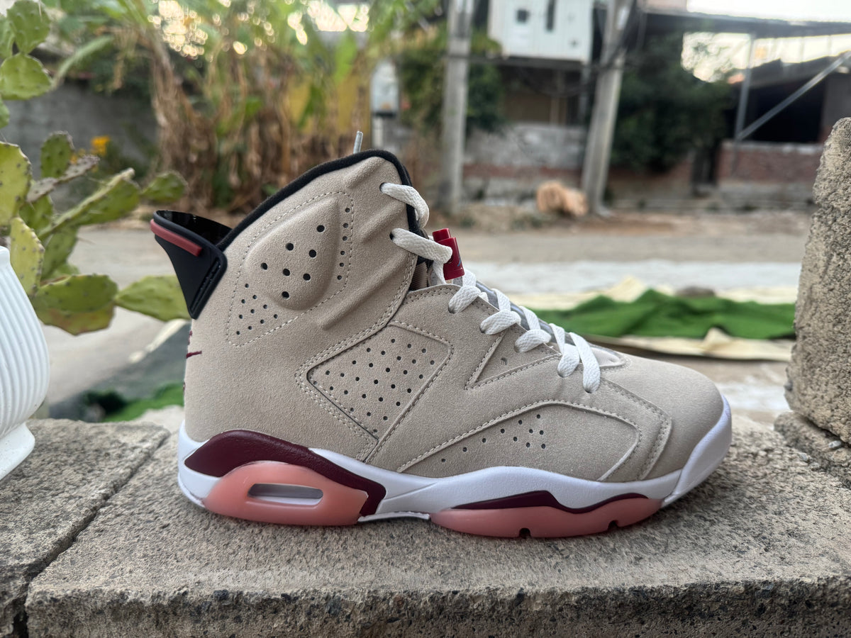 Air Jordan 6 Sneakers – Cream & Brown
