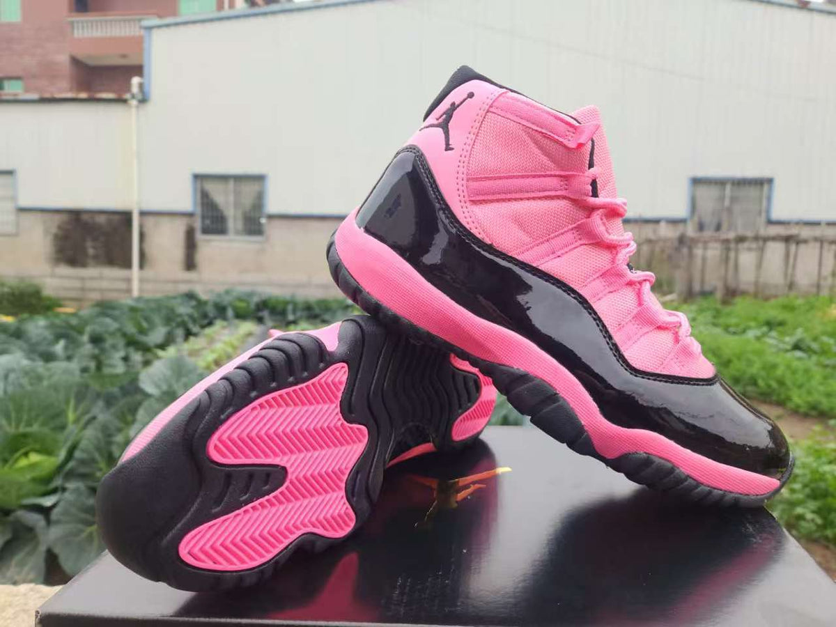Air Jordan 11 Retro Sneakers – Black & Pink