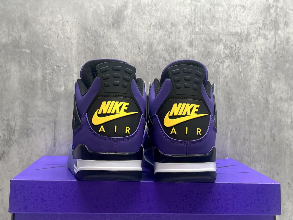 Air Jordan 4 Retro “Lakers” Purple & Gold Sneakers