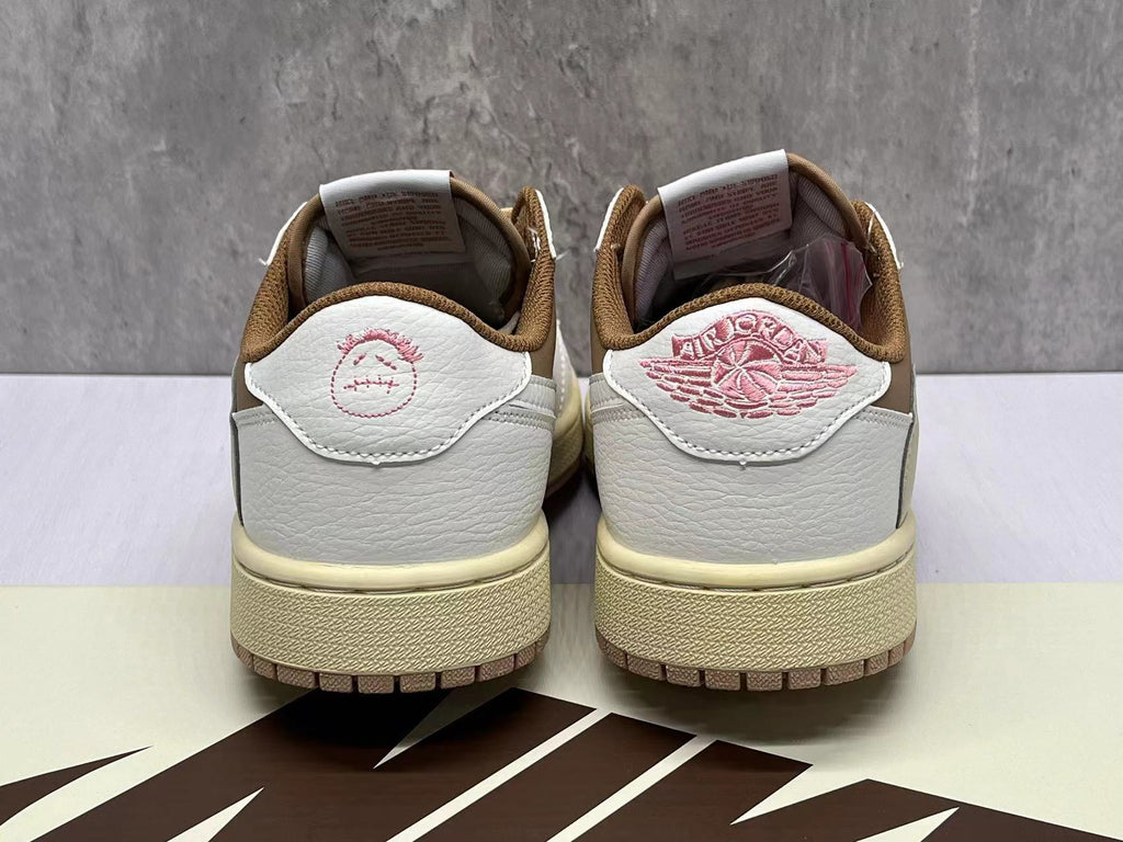 Travis Scott x Air Jordan 1 Low OG SP Light Brown & Pink Reverse Swoosh
