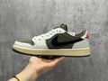 Travis Scott x Air Jordan 1 Low OG SP Beige & Olive Reverse Swoosh Sneakers