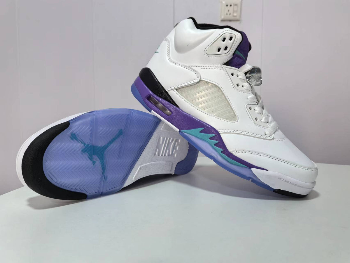Air Jordan 5 Sneakers – White Grape