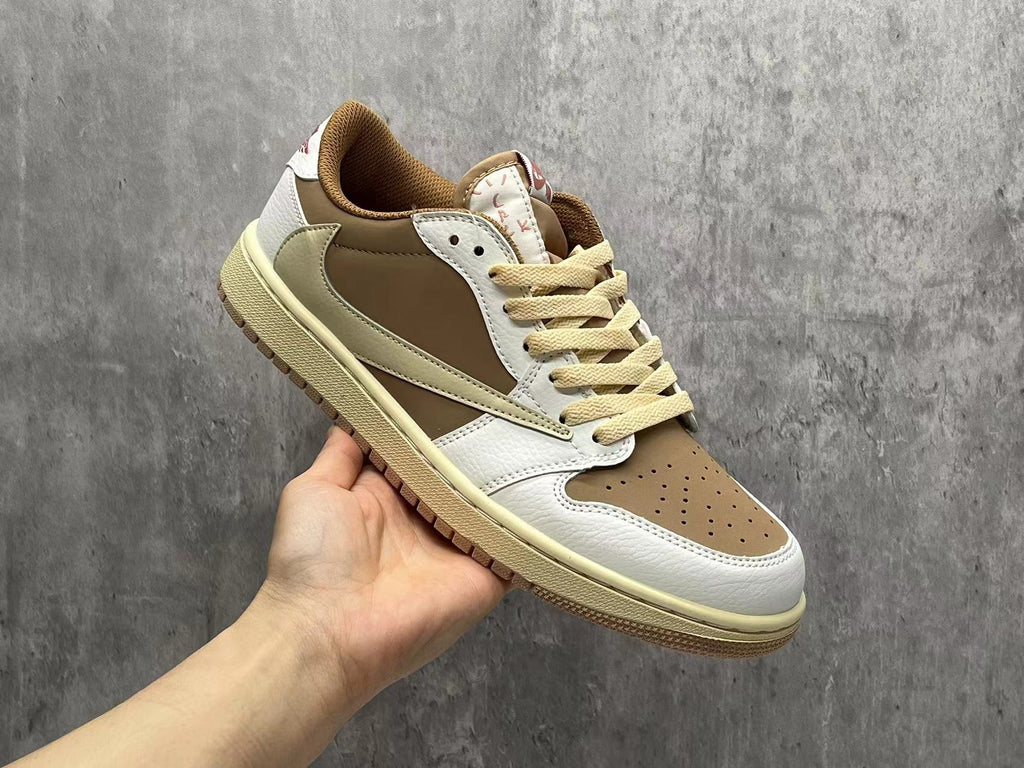 Travis Scott x Air Jordan 1 Low OG SP Light Brown & Pink Reverse Swoosh