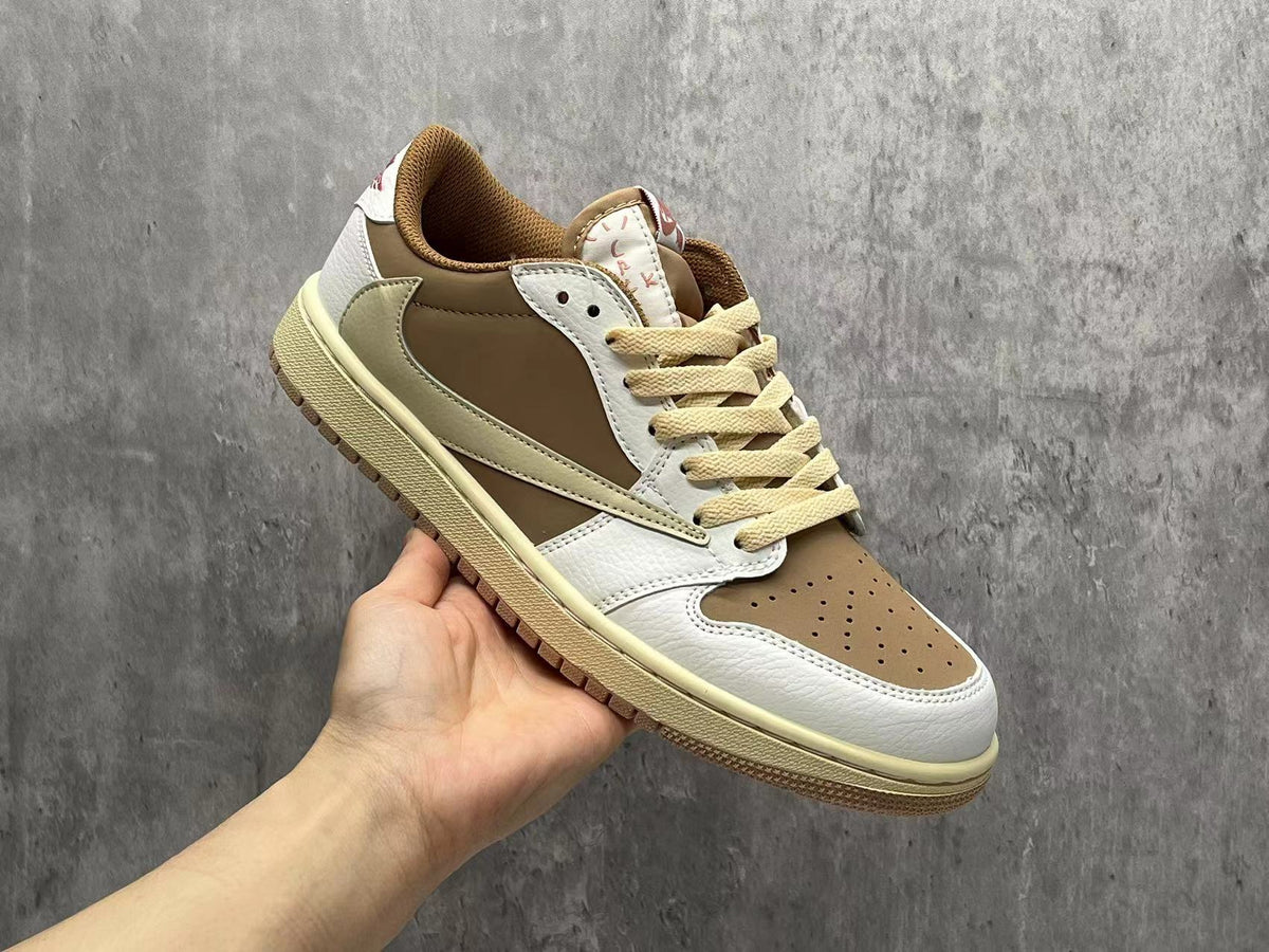 Travis Scott x Air Jordan 1 Low OG SP Light Brown & Pink Reverse Swoosh