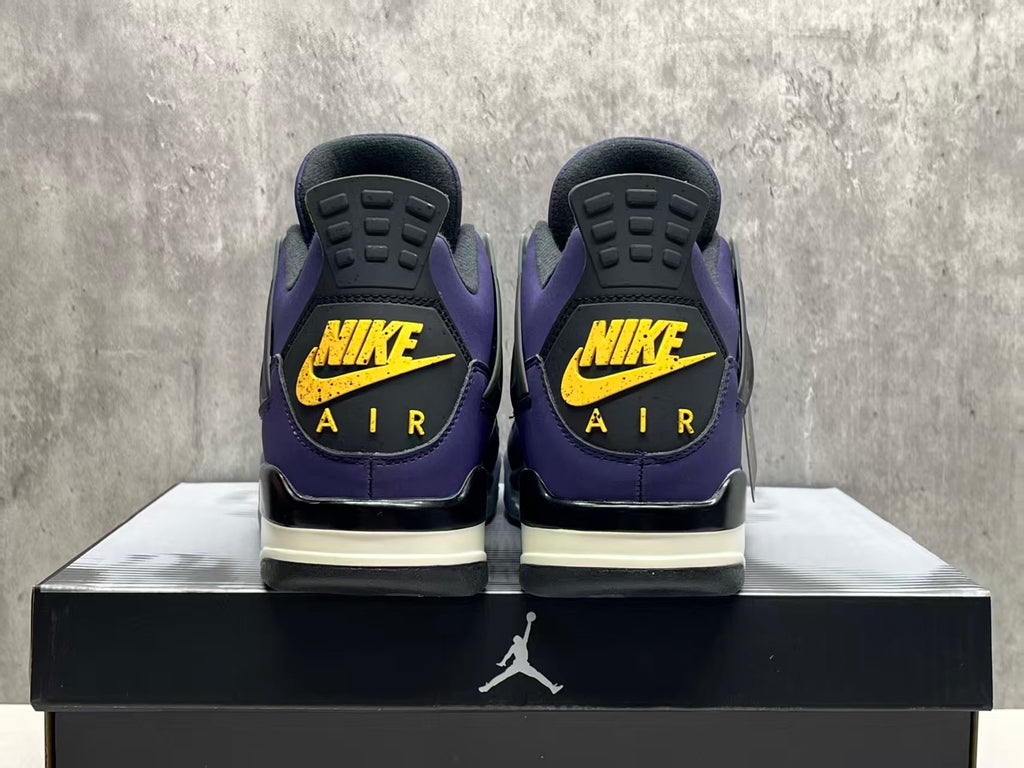 Air Jordan 4 “Lakers” Purple & Gold Sneakers