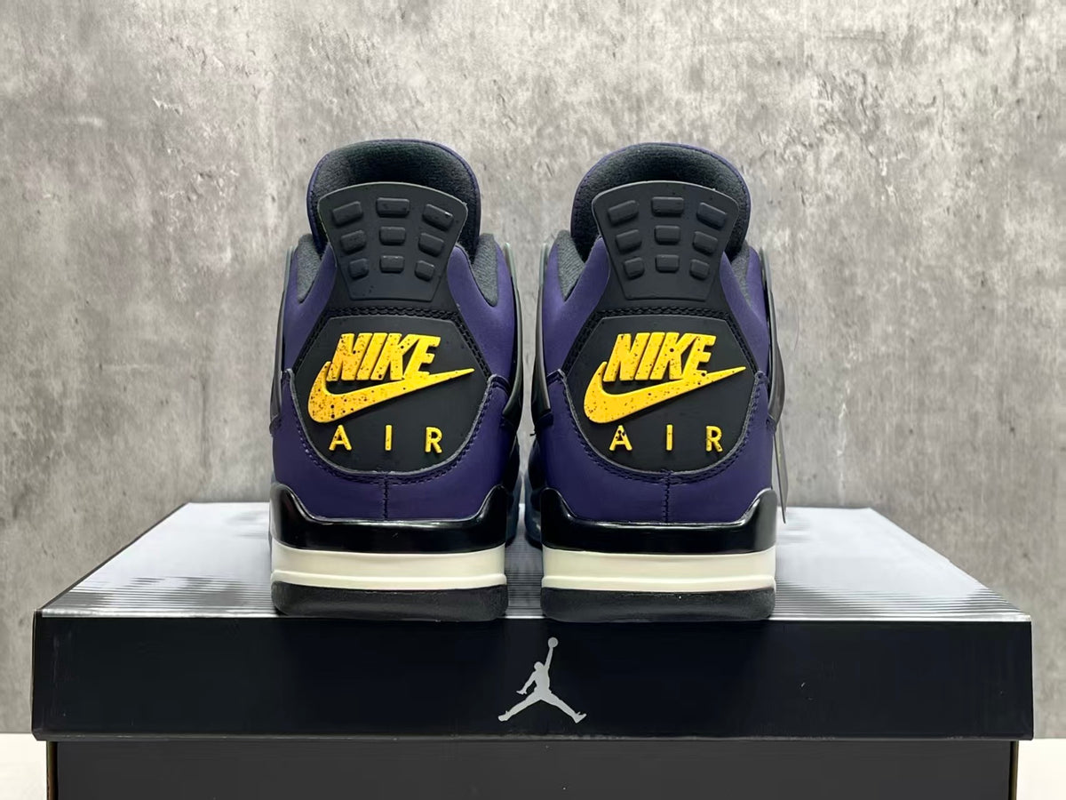 Air Jordan 4 “Lakers” Purple & Gold Sneakers