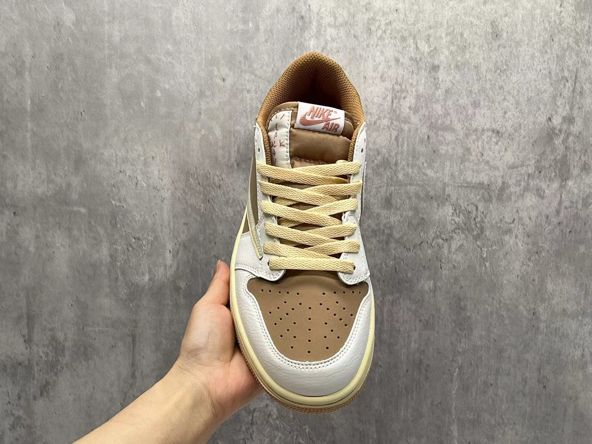 Travis Scott x Air Jordan 1 Low OG SP Light Brown & Pink Reverse Swoosh