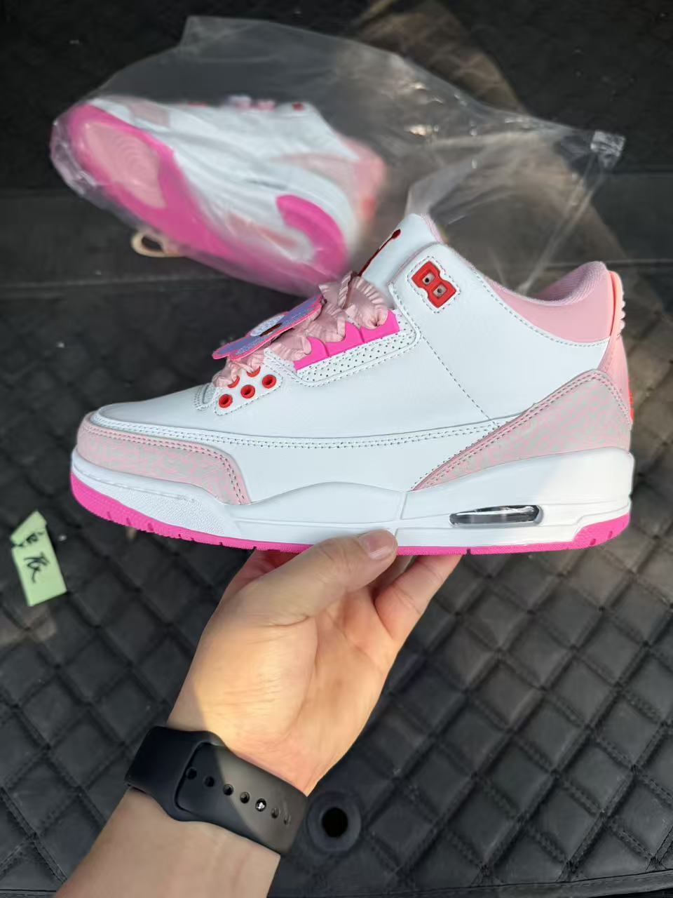 Air Jordan 3 Sneakers – White & Pink Floral Detail