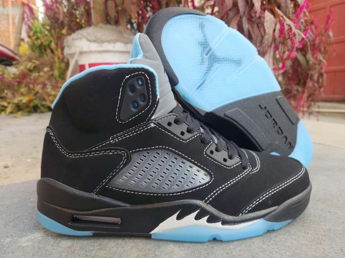 Air Jordan 5 Sneakers – Black & University Blue