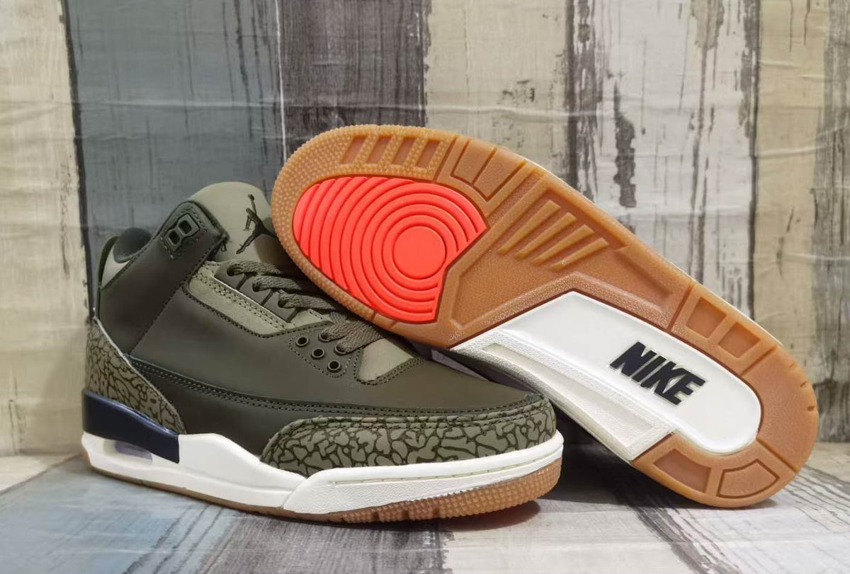 Air Jordan 3 Retro Men's Sneakers - Medium Olive