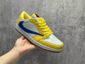 Travis Scott x Air Jordan 1 Low OG SP – White & Yellow Reverse Swoosh